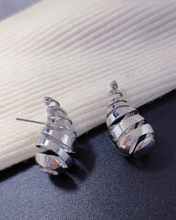 Load image into Gallery viewer, Spiral Tear Drop Earrings