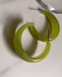 Lisa Hoop Earrings - Green