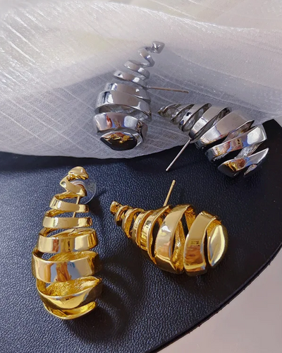 Spiral Tear Drop Earrings