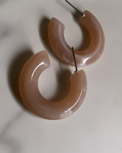 Kath Hoop Earrings - Pink
