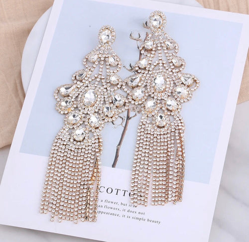 Ariana Glam Earrings - White
