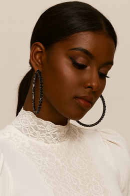 Bling Hoops - Midnight