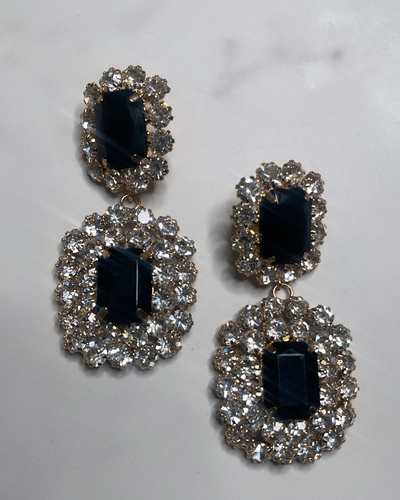 Still Her Black & Crystal Statement Earrings