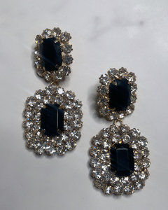 Still Her Black & Crystal Statement Earrings