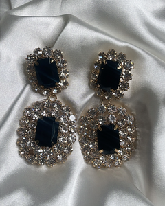 Still Her Black & Crystal Statement Earrings