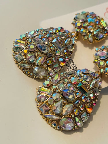 Tear Drop Rhinestone Earrings